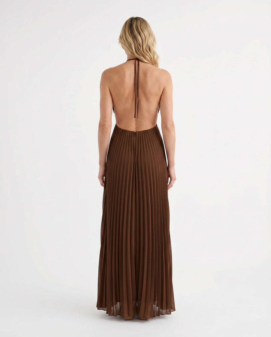 Estella | Pleated Strapless Maxi Dress