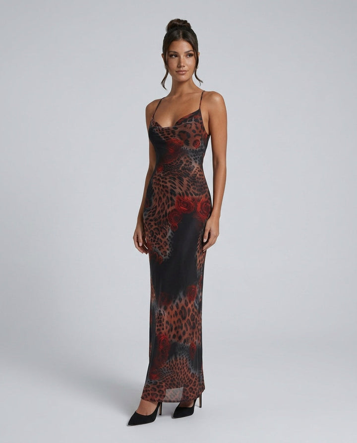 Adelia | Spaghetti Strap Slip Maxi Dress