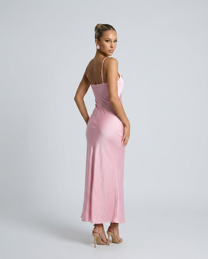 Anais | Strappy Satin Slip Maxi Dress