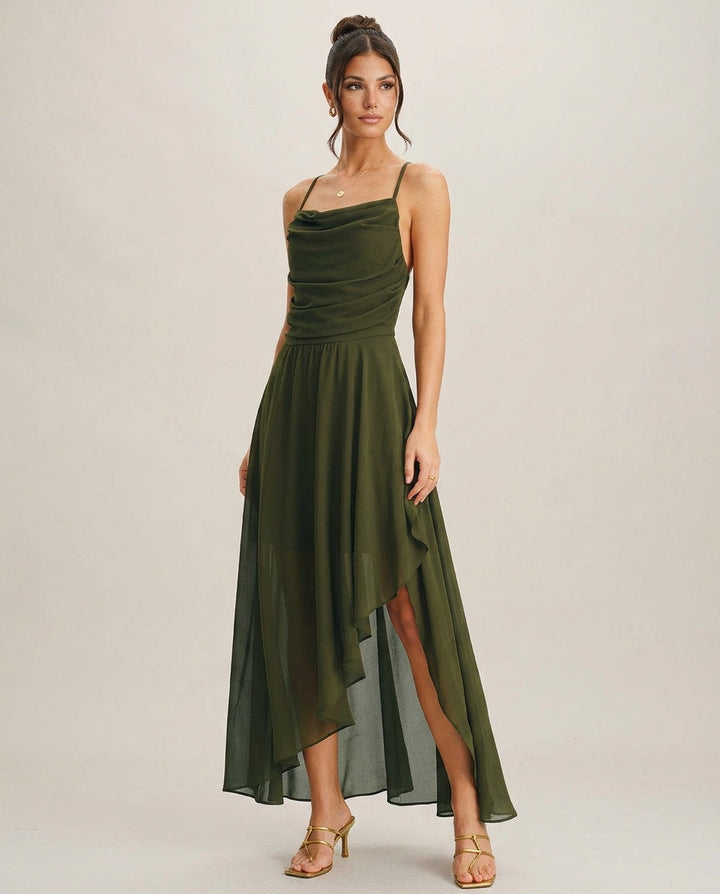 Yara | Spaghetti Strap A-Line Slip Maxi Dress