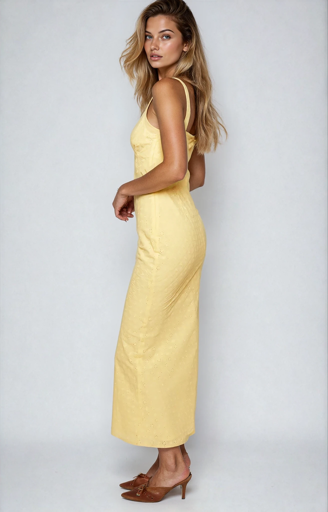 Solene | Embroidered Midi Dress