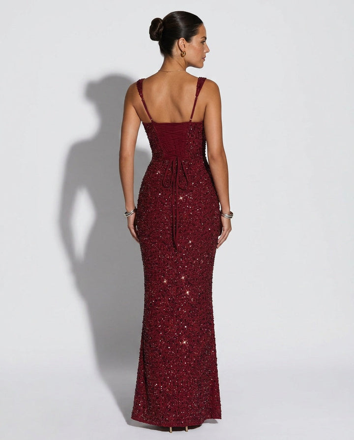 Calanthe | Sleeveless Sequin Maxi Dress