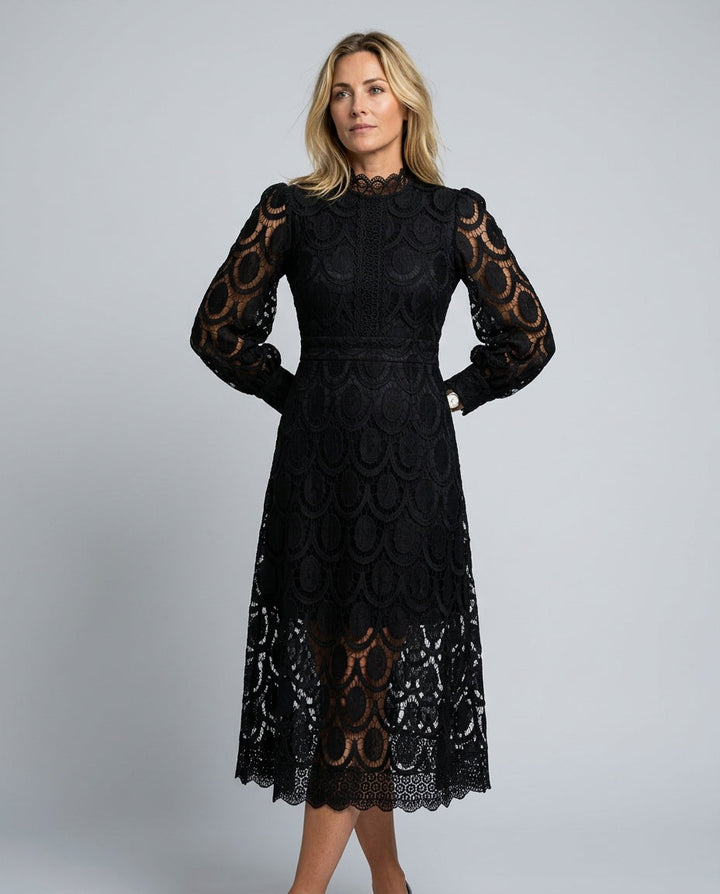 Lacelle | Lace-Trim Summer Maxi Dress