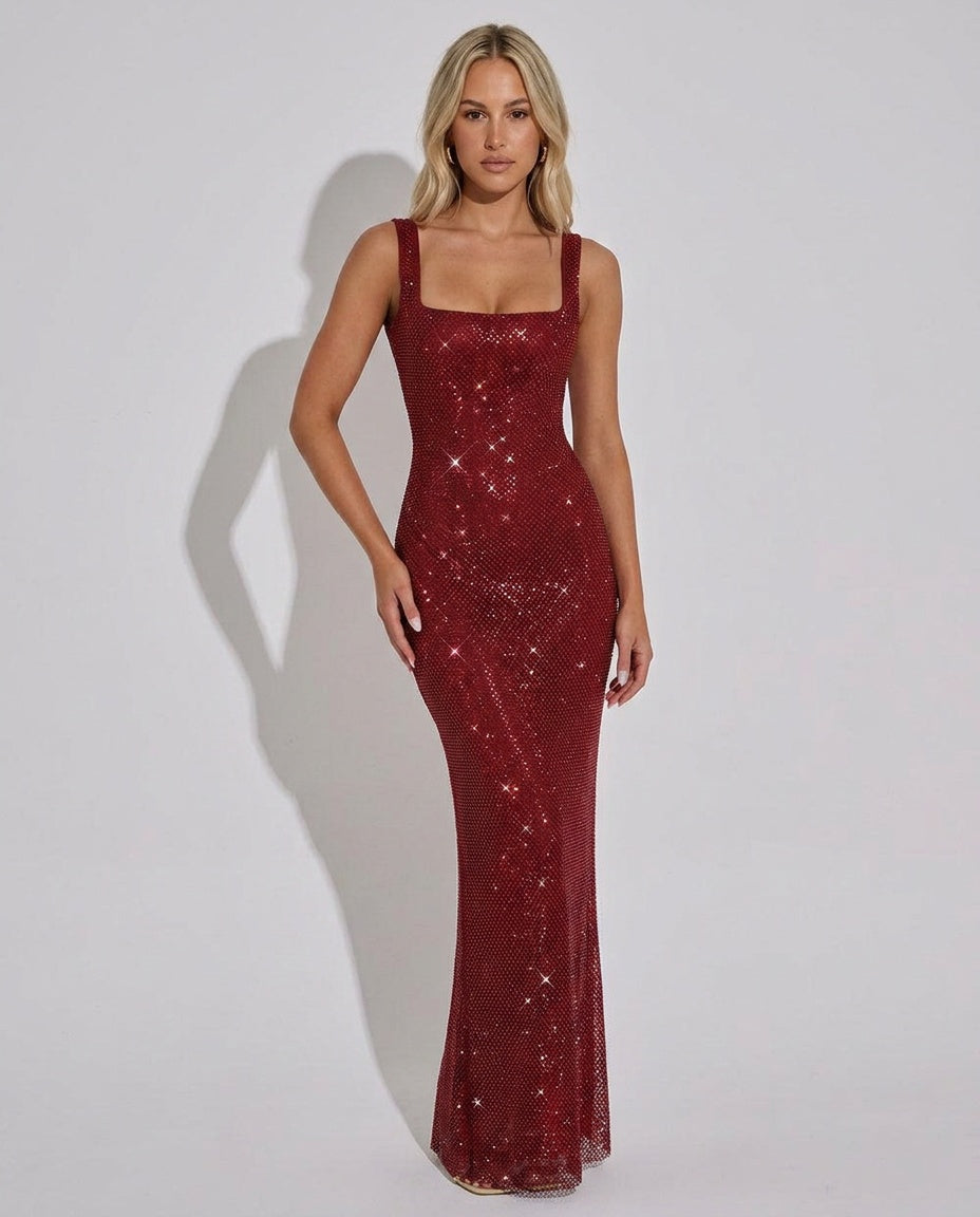 Quinn | Sequin Sleeveless Maxi Dress