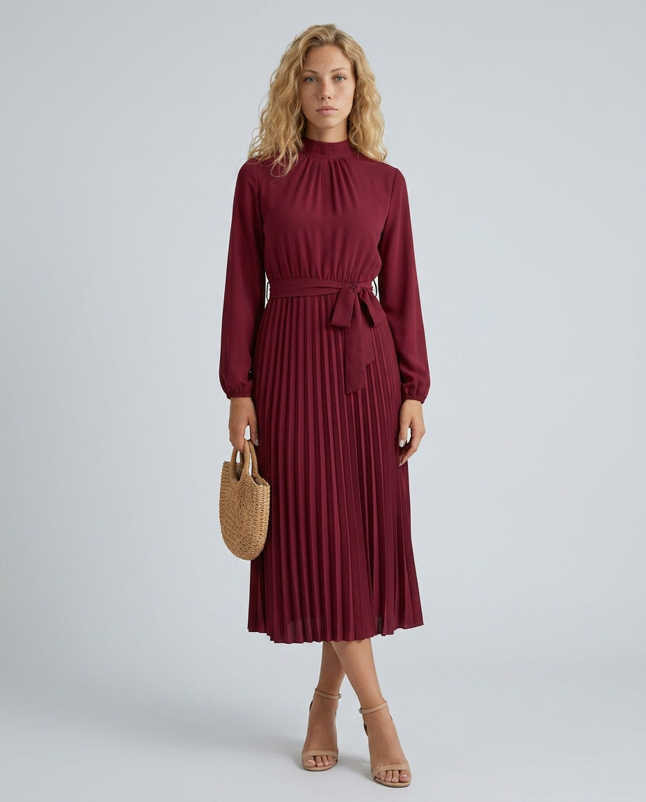 Celeste | Pleated Midi Dress