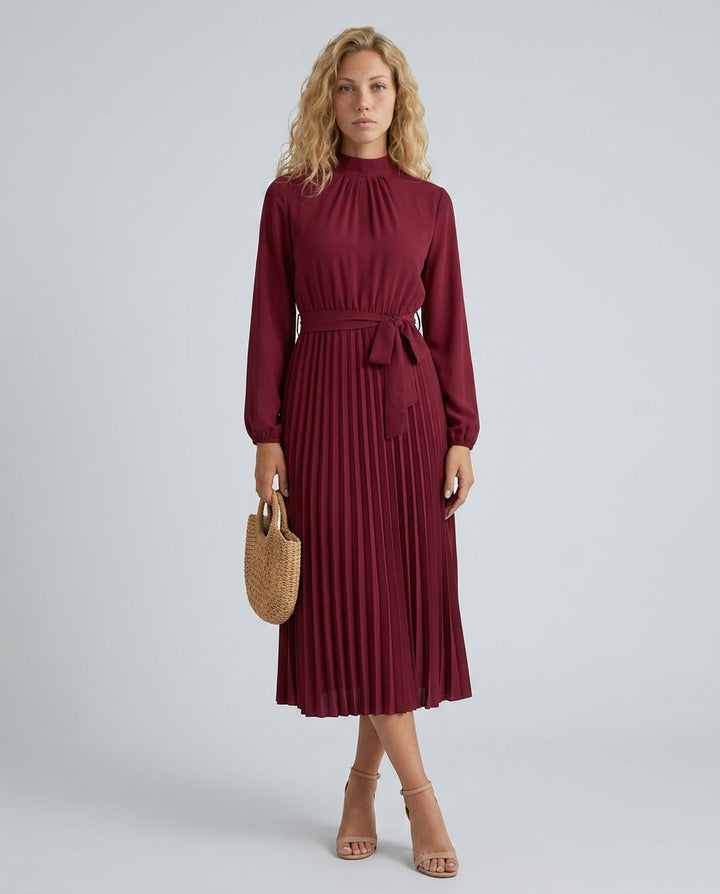 Celeste | Pleated Midi Dress