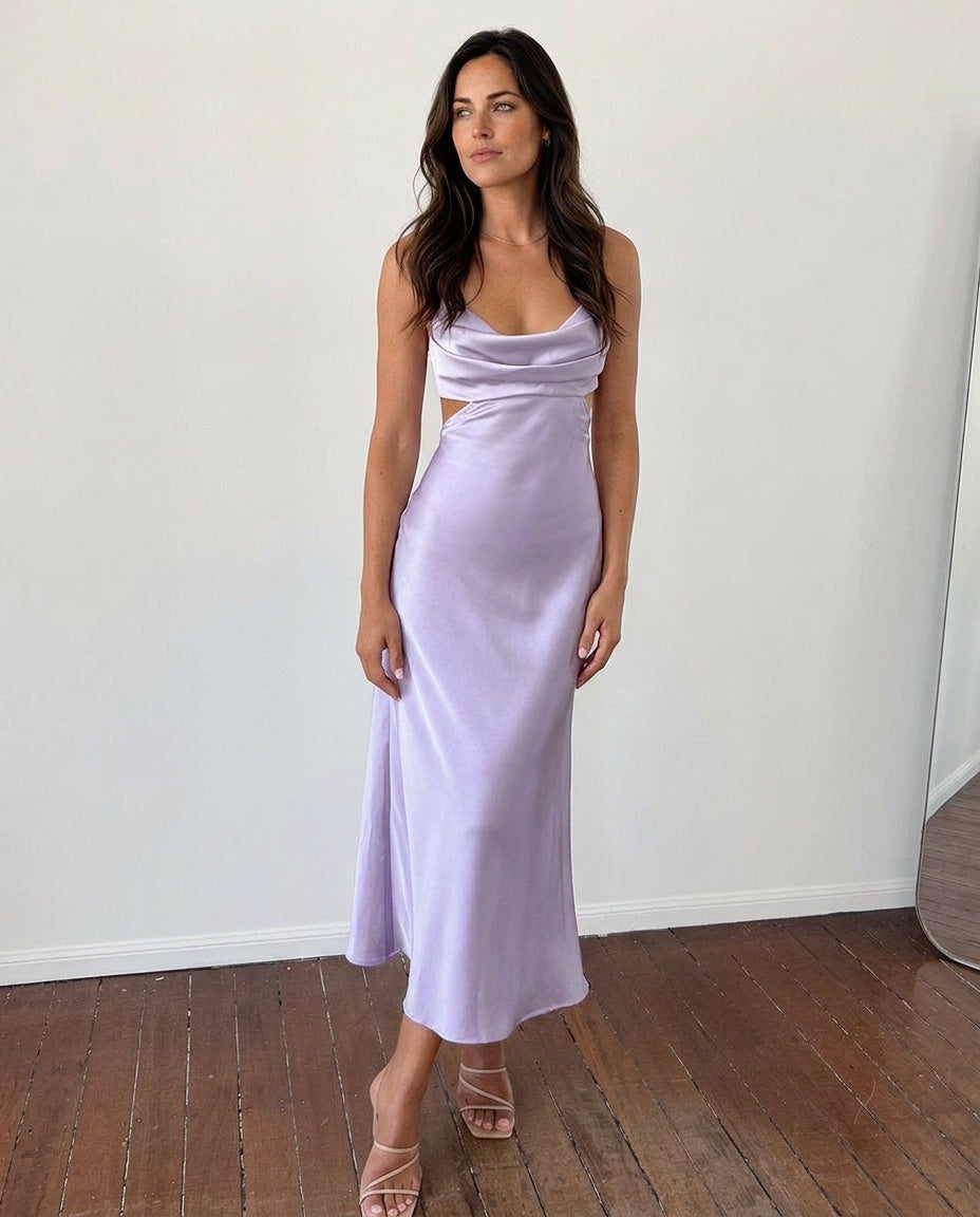 Taleah | Lilac Cut-Out Maxi Dress