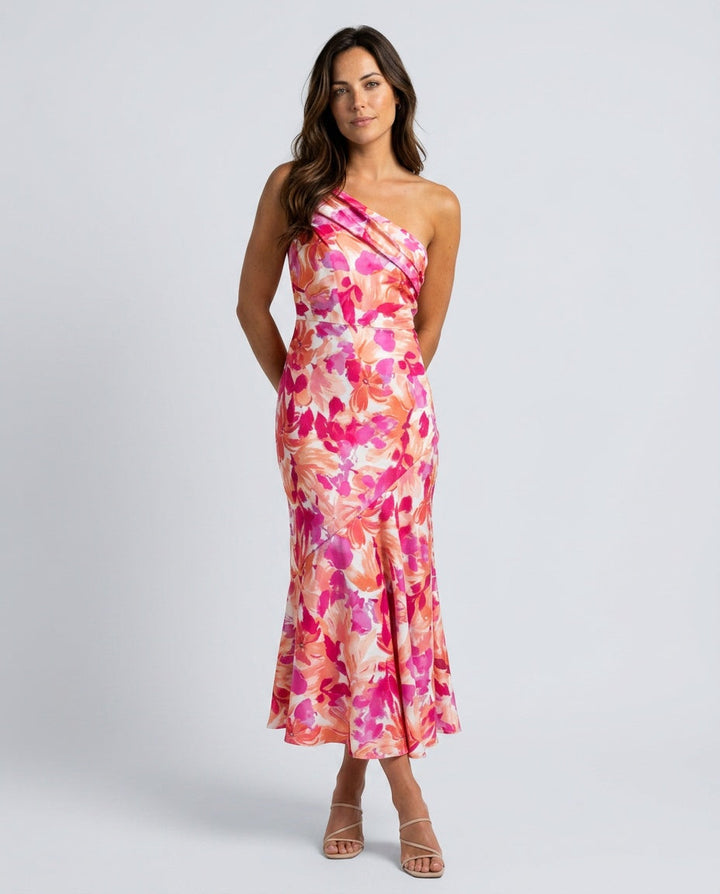Coralie | One-Shoulder Floral Maxi Dress