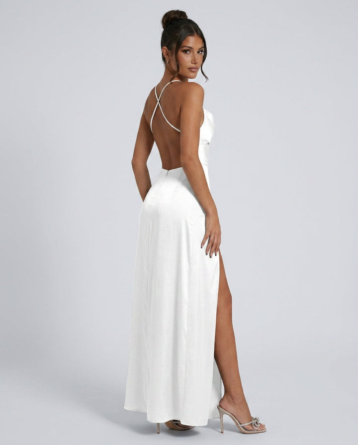 Tatum | Spaghetti Strap High Slit Evening Maxi Dress