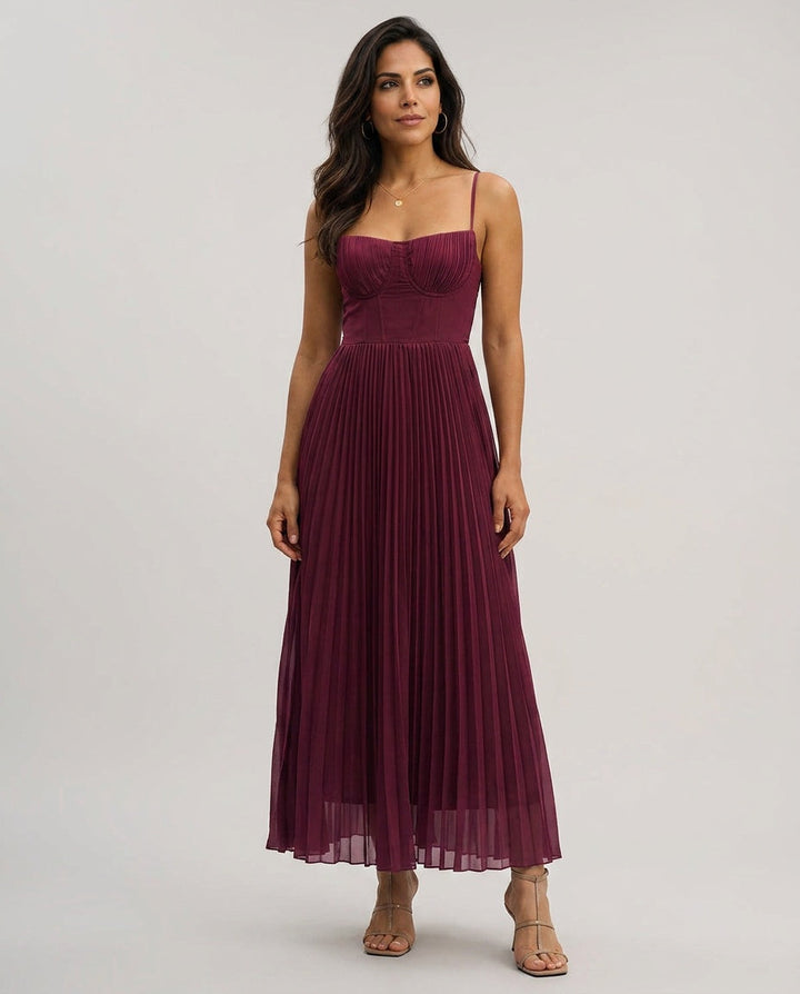 Odette | Sweetheart Neck Flowy Maxi Dress