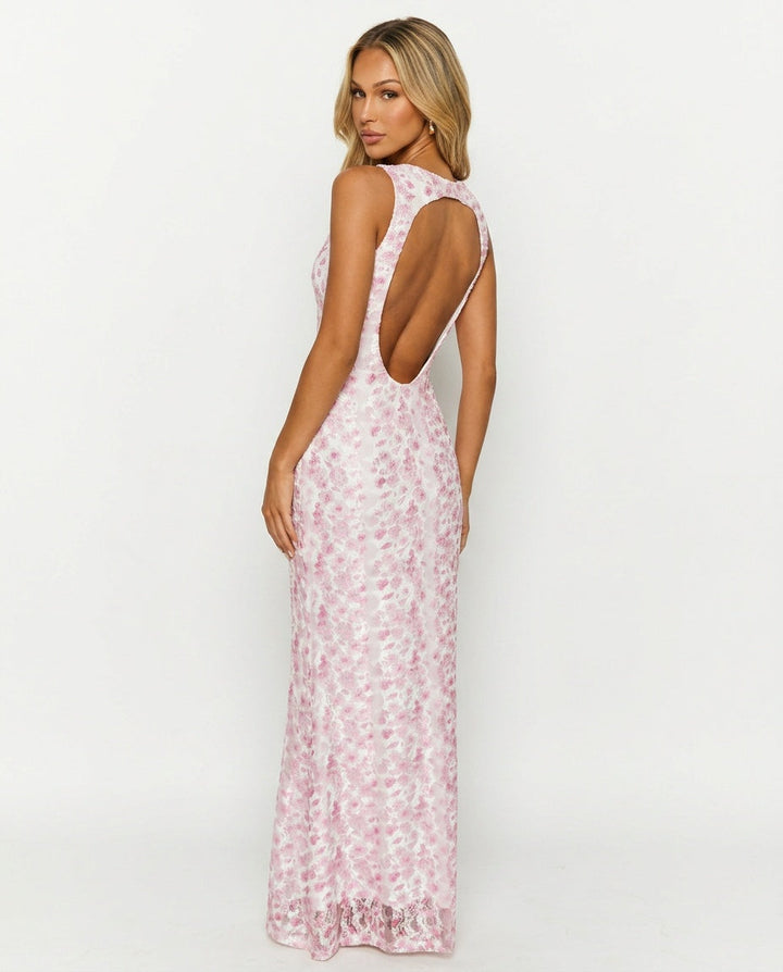 Farida | Lace-Trim Maxi Dress