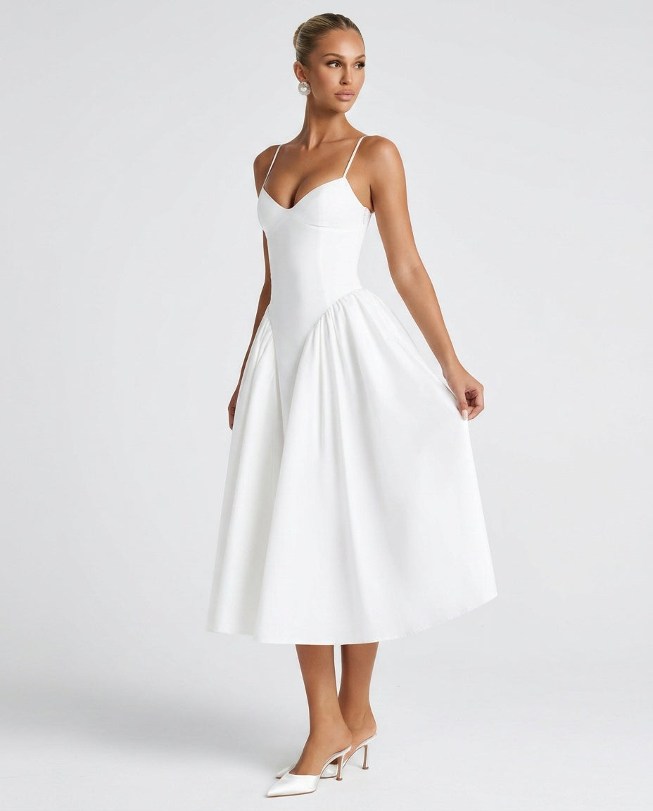 Juliette | Ruched Bodycon Midi Dress