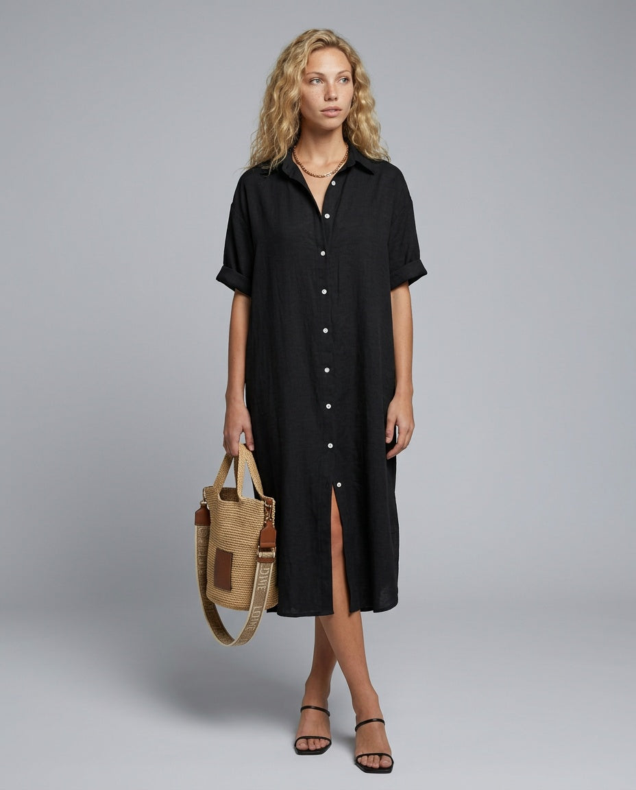 Sunny | Relaxed Midi Shirt Dress