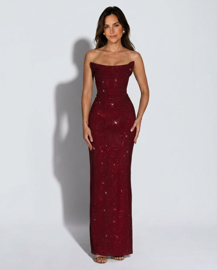 Mirabella | Lace-Trim Sleeveless Maxi Dress