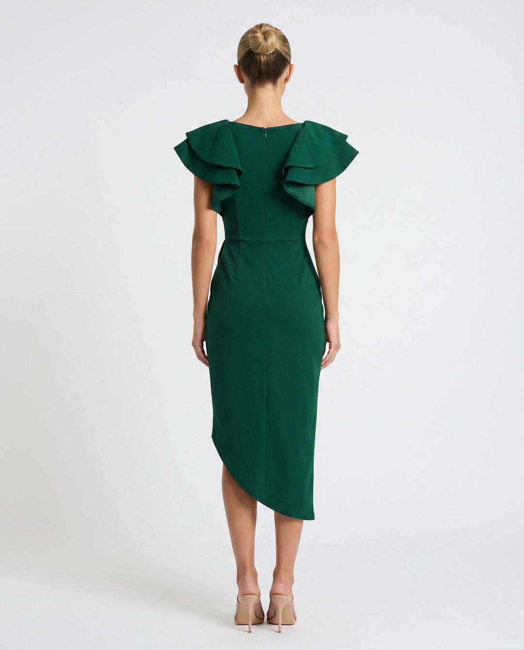 Leona | One-Shoulder Formal Midi Dress
