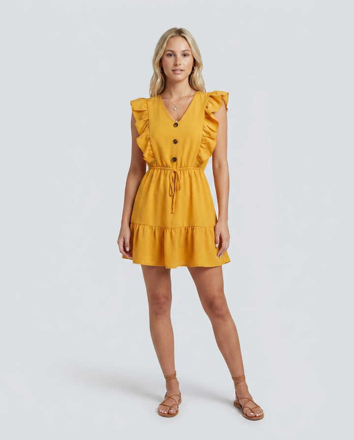 Marita | Ruffle Detail Mini Dress