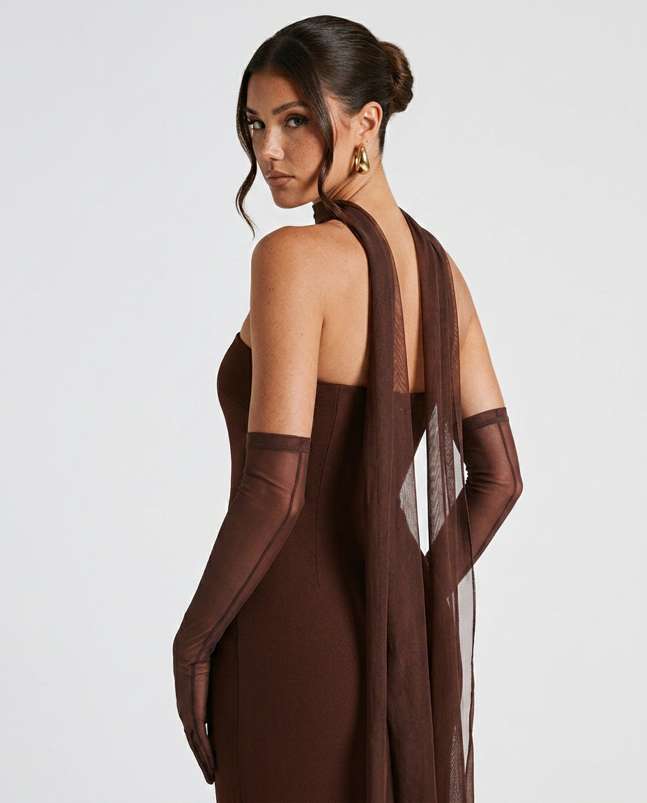 Maeve | One-Shoulder Ruched Maxi Dress