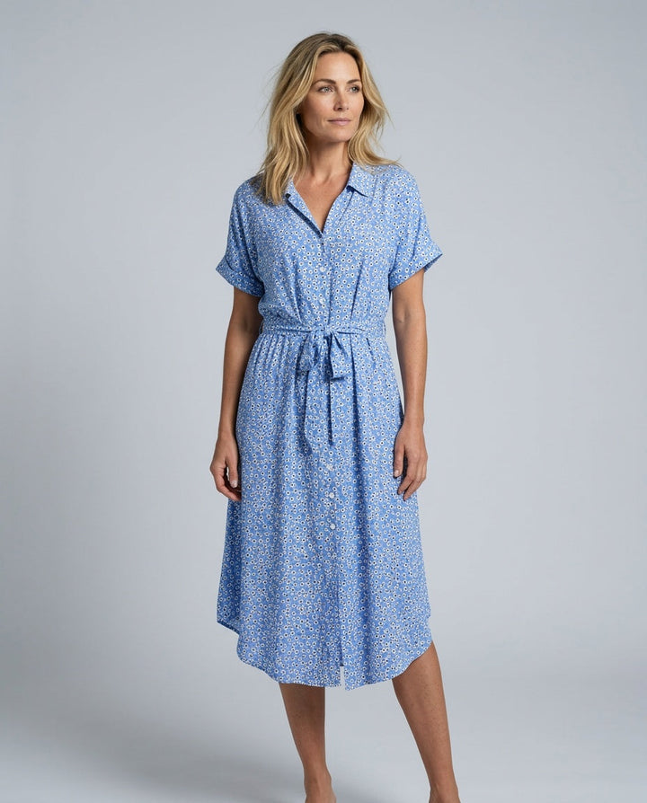 Vivienne | Floral Button-Front Midi Dress