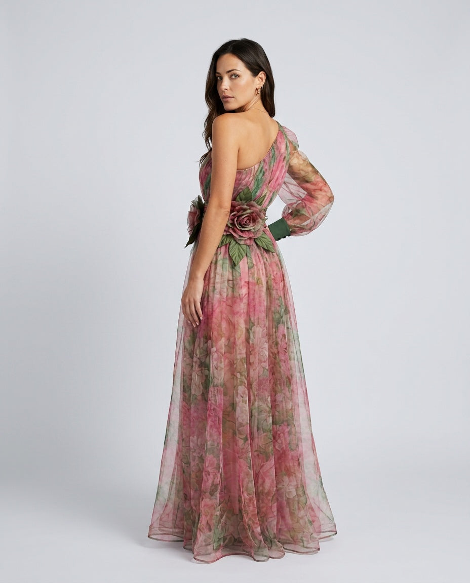 Celeste | Maxi Off-Shoulder Printed Split Dress