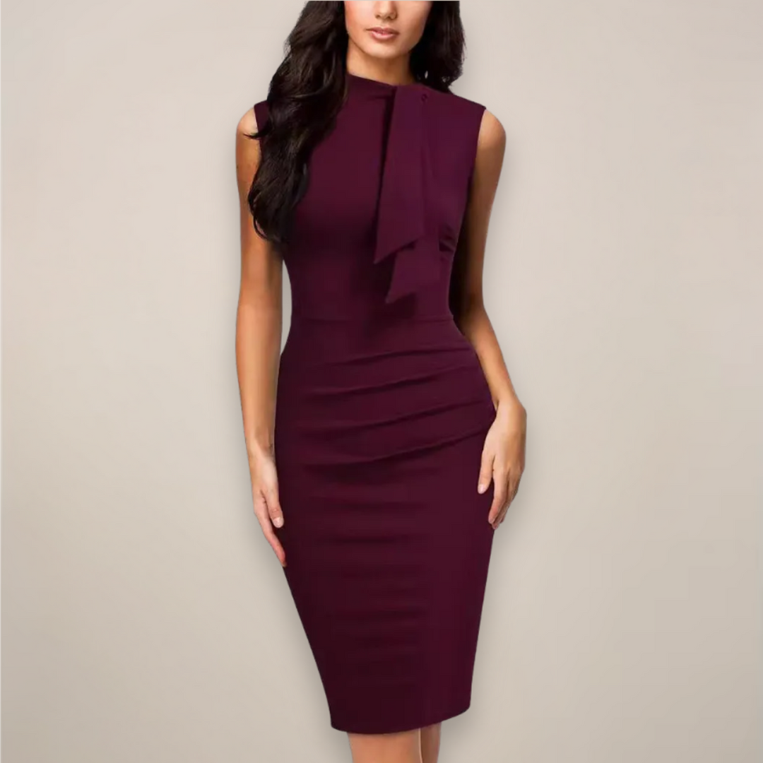 Elin | Sleeveless Lace-Trim Midi Dress