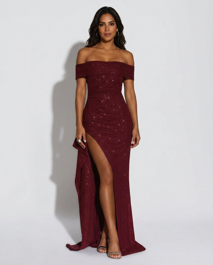 Cleona | Cowl Neck Bias-Cut Blush Maxi Dress