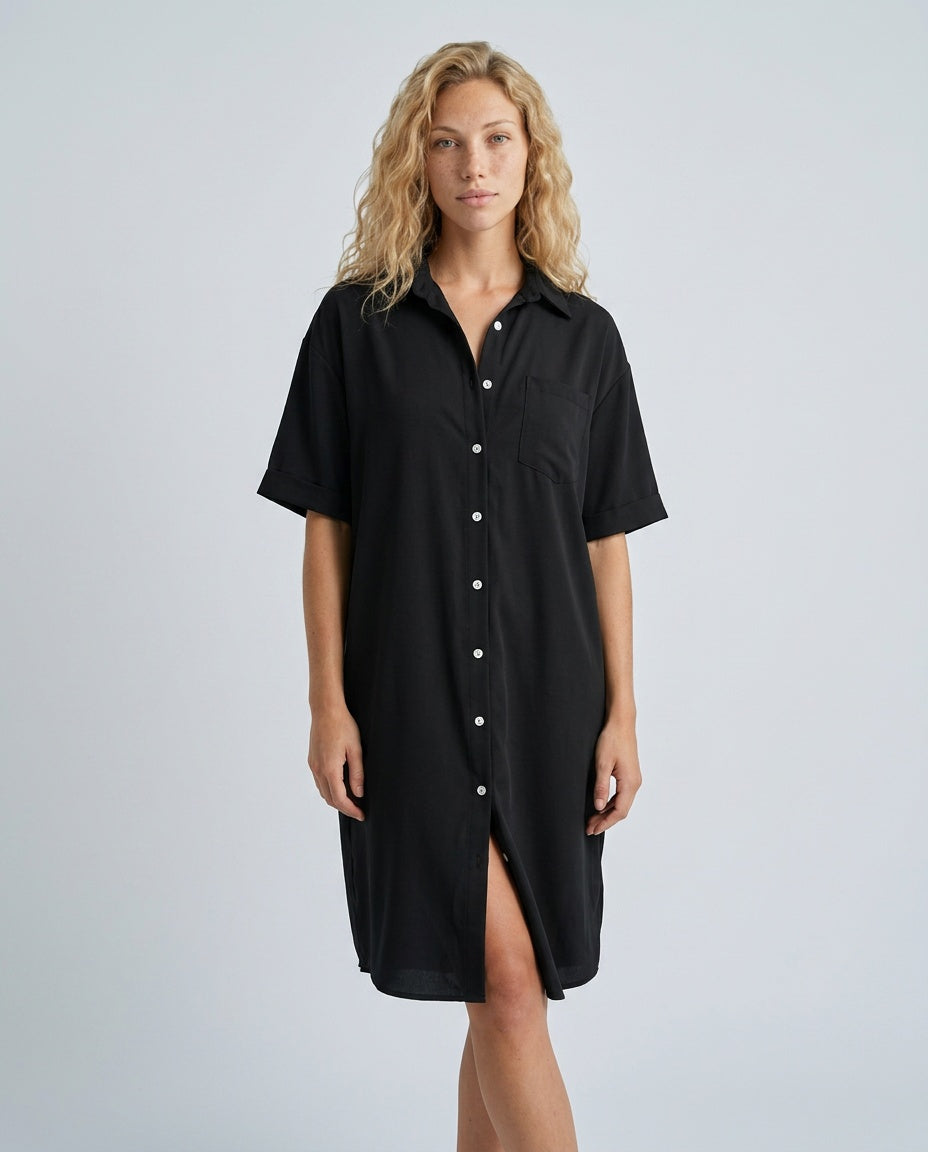 Sunny | Relaxed Midi Shirt Dress