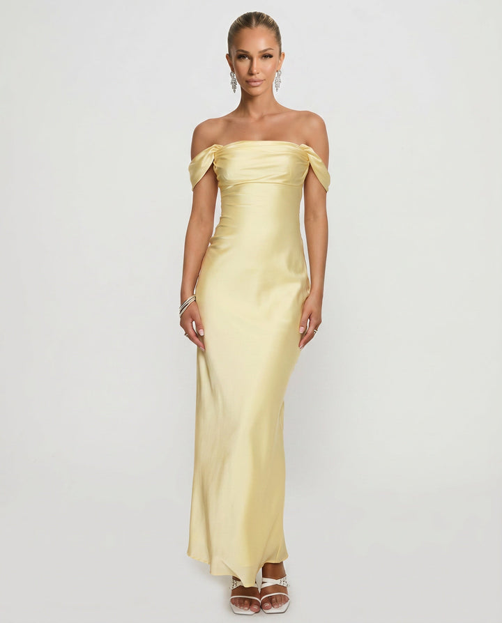 Azura | Off-Shoulder Ruched Maxi Dress
