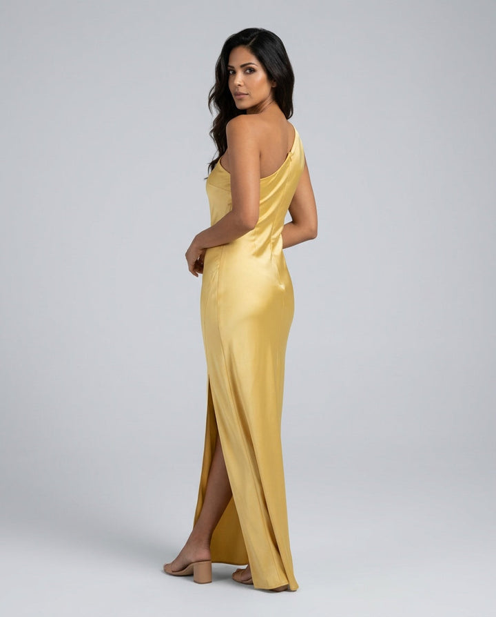 Reva | Open Back Satin Maxi Dress