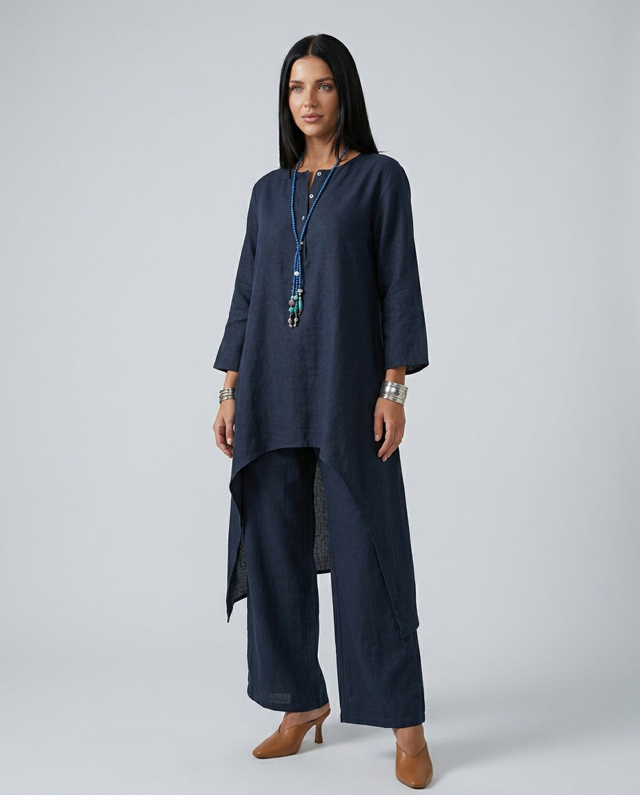 Soraya | Linen-Look Wide-Leg Co-ord Set