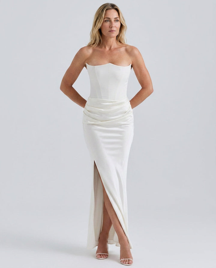 Pia | Strapless Corset Maxi Dress