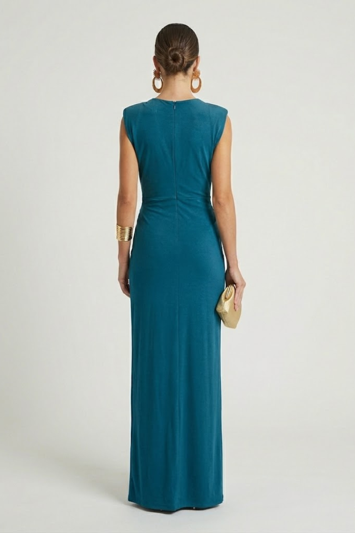Leona | Pleated Elongated Maxi Dress