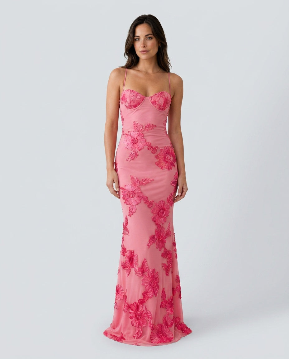 Ionela | Spaghetti Strap Mermaid Maxi Dress