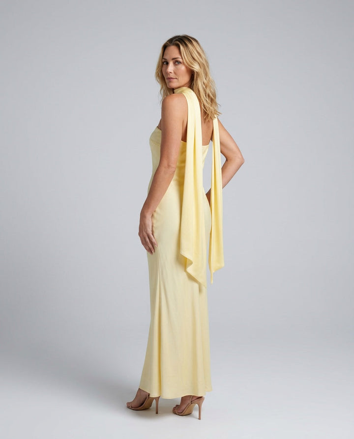 Dione | Strapless Satin-Look Maxi Dress