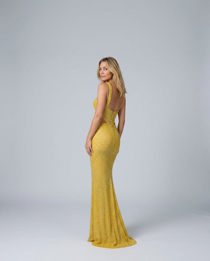 Delphine | Sequin Off-Shoulder Cut-Out Maxi Dress