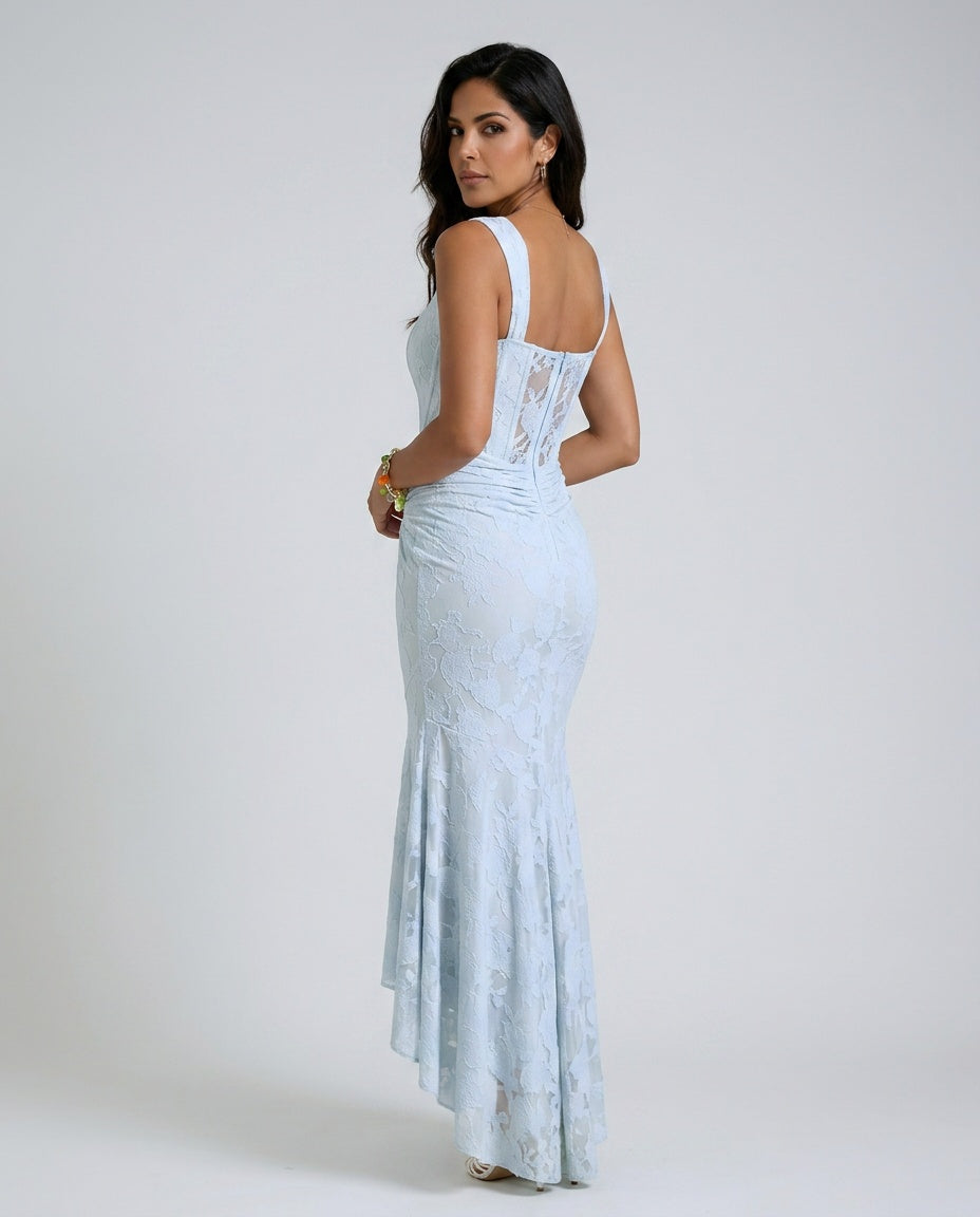 Orla | Lace Corset Wedding Guest Maxi Dress