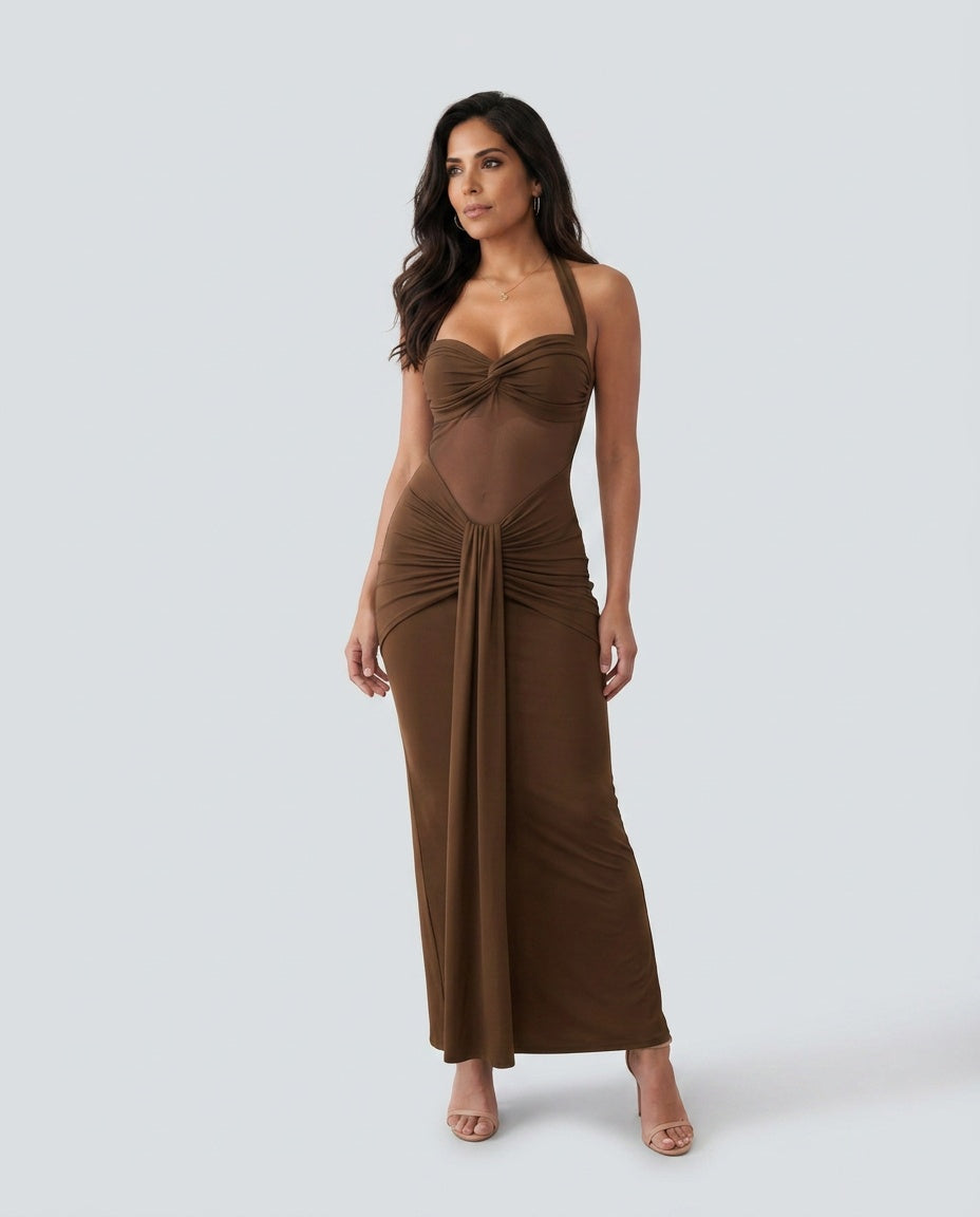 Esme | Halter Neck Mermaid Maxi Dress