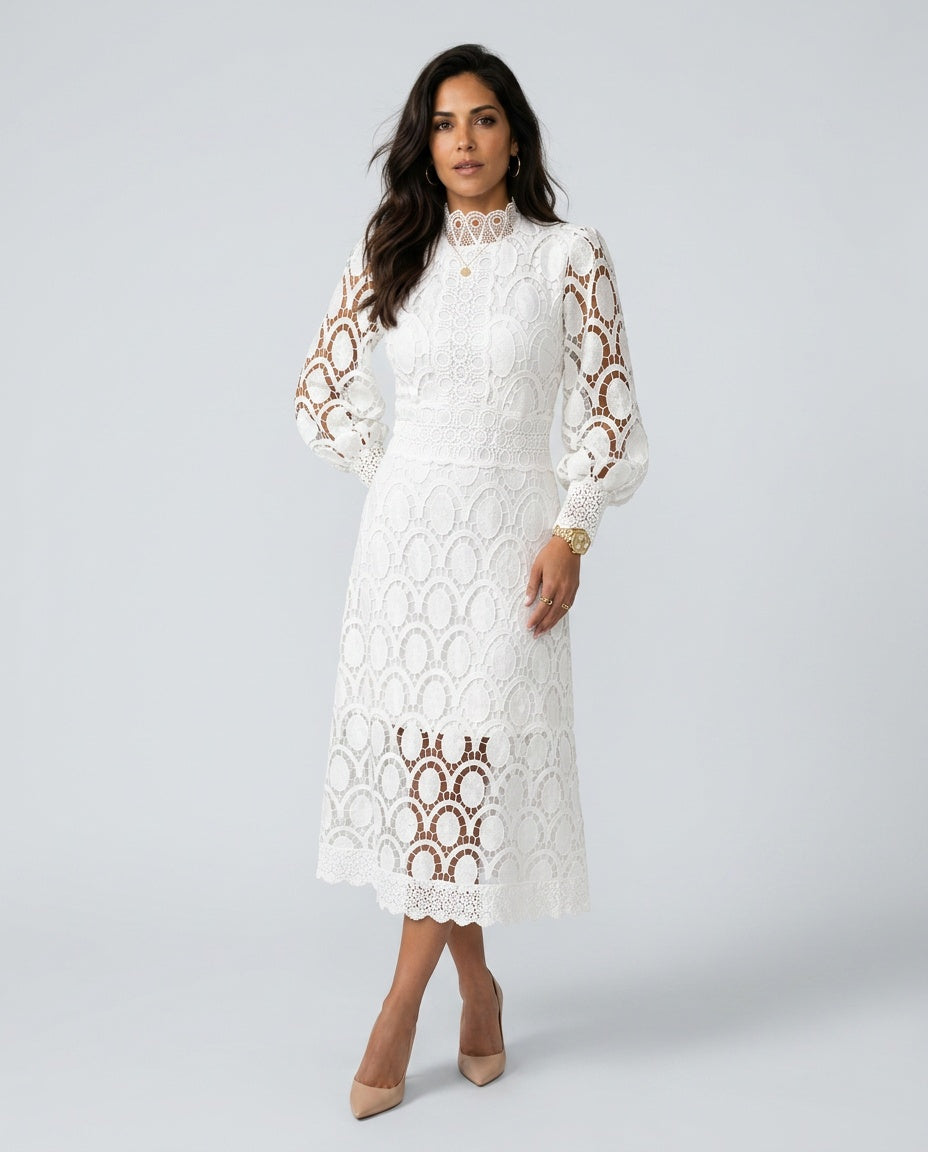 Lacelle | Lace-Trim Summer Maxi Dress
