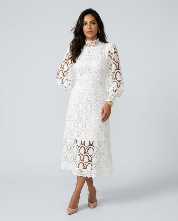 Lacelle | Lace-Trim Summer Maxi Dress