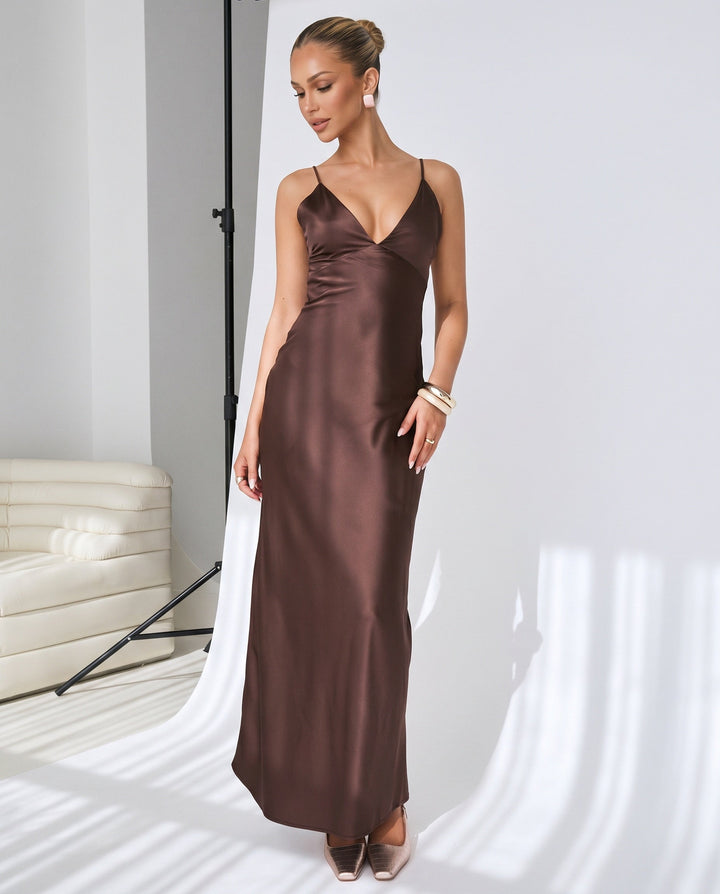 Seraphine | Cowl Neck Wedding Guest Maxi Dress