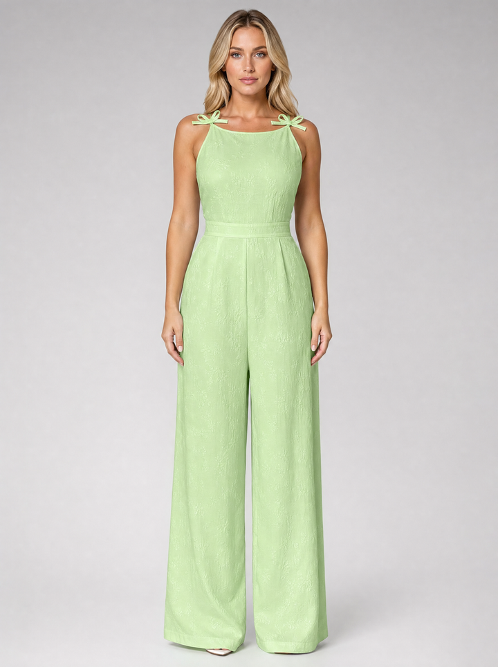 Wren | Jacquard Wide Leg Jumpsuit