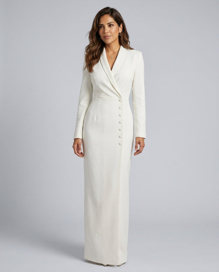 Cleona | Long Sleeve Formal Maxi Dress