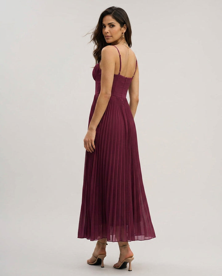 Odette | Sweetheart Neck Flowy Maxi Dress