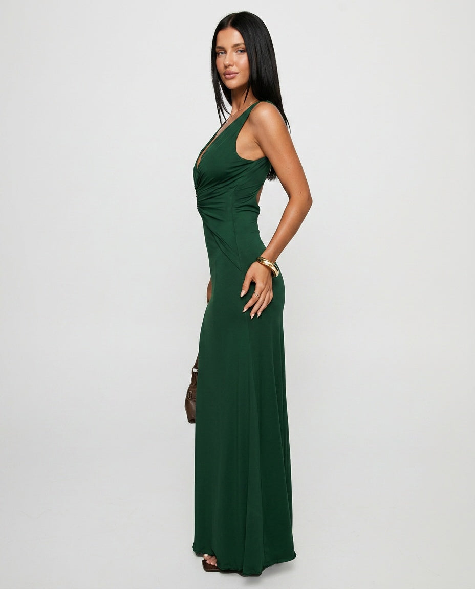 Frederica | Plunge V-Neck Maxi Dress