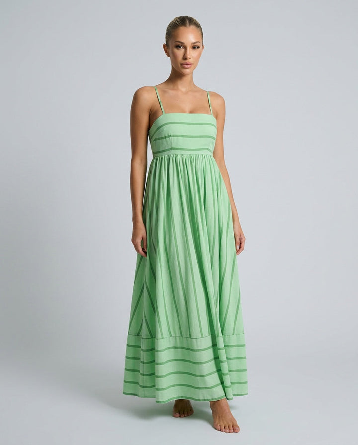 Elin | Striped Strappy Summer Maxi Dress