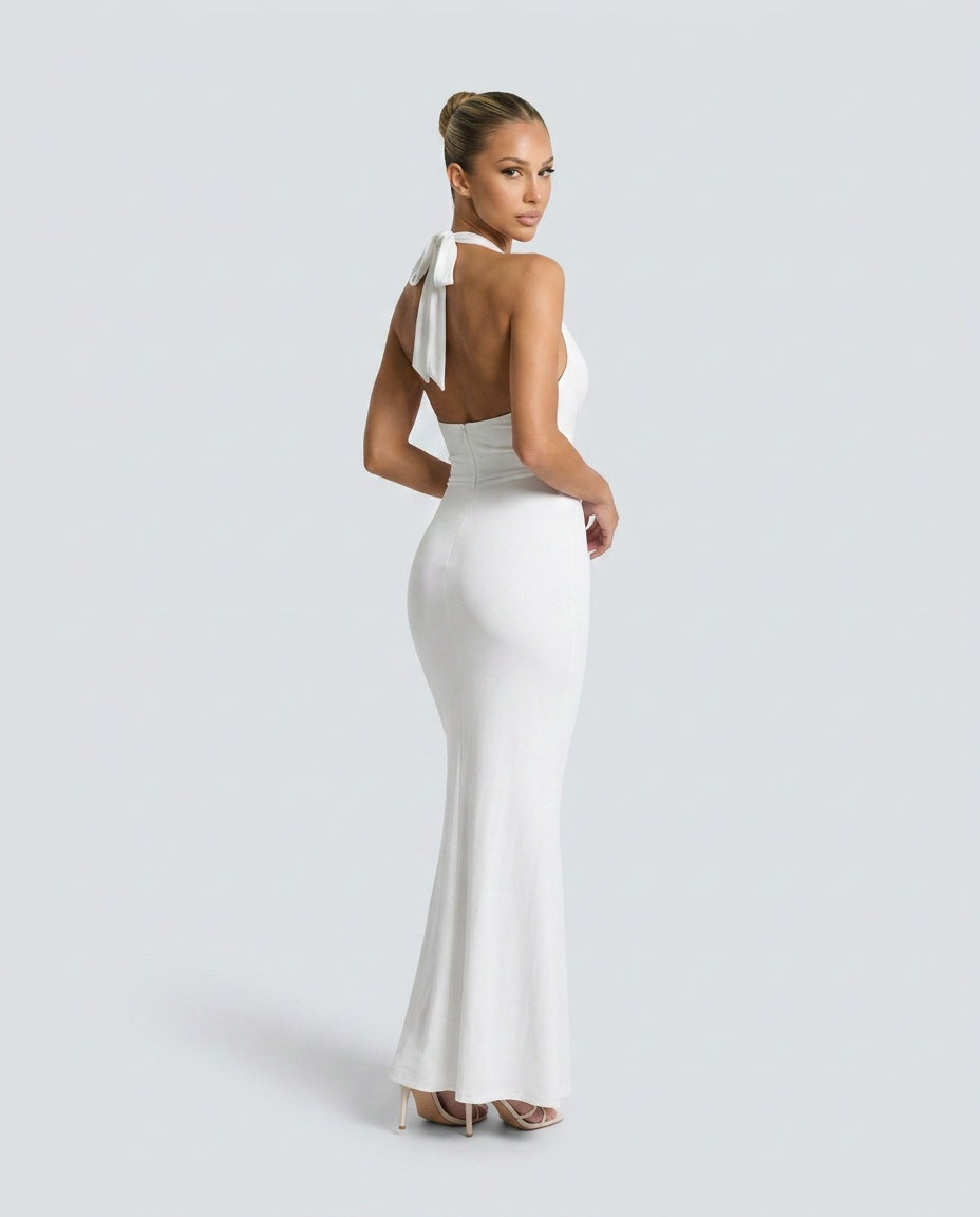 Cerys | Halter Neck Mermaid Maxi Dress