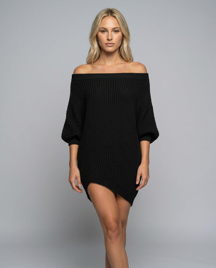 Margot | Knit Batwing Mini Dress