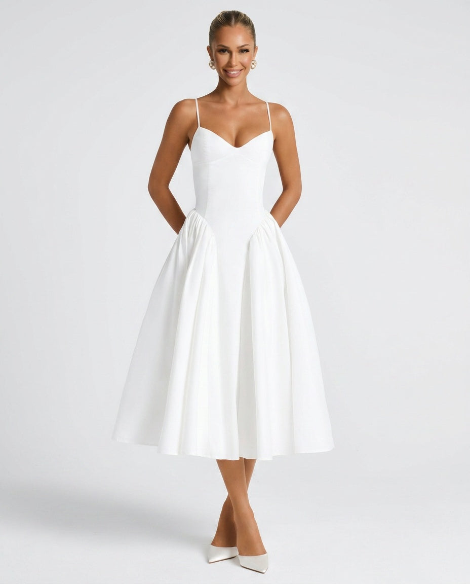 Juliette | Ruched Bodycon Midi Dress