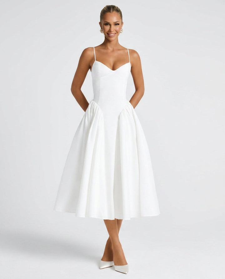 Juliette | Ruched Bodycon Midi Dress