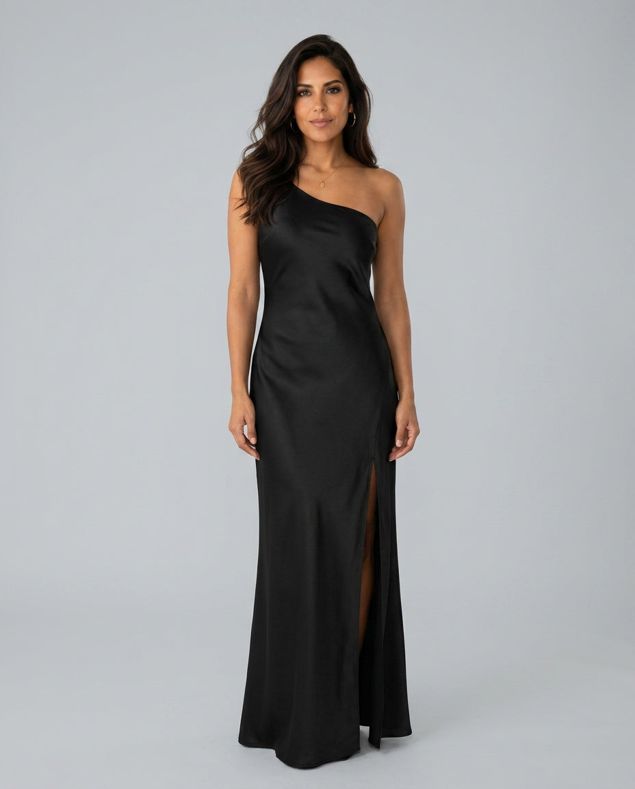 Reva | Open Back Satin Maxi Dress