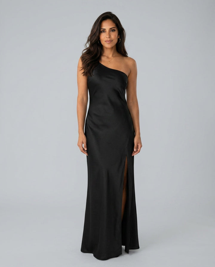 Reva | Open Back Satin Maxi Dress